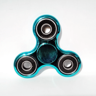 Fidget Spinner - Azul Turquesa Metalizado - Toy Store