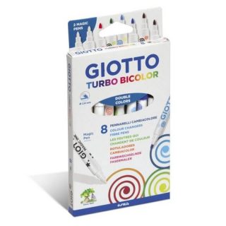 Giotto - Marcadores Turbo Bicolor Lavables x8 unidades