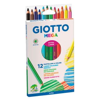 Giotto - Lapices de Colores Mega Gruesos x12 unidades