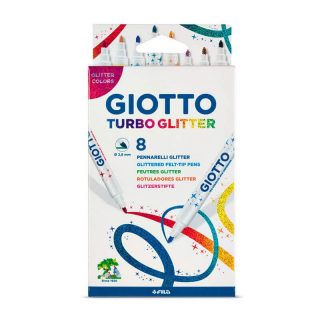 Giotto - Marcadores Glitter con Brillantina x8 unidades