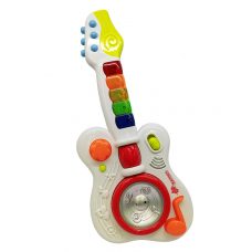 Guitarra de Rock didáctica para Bebé con sensor, luz y melodías